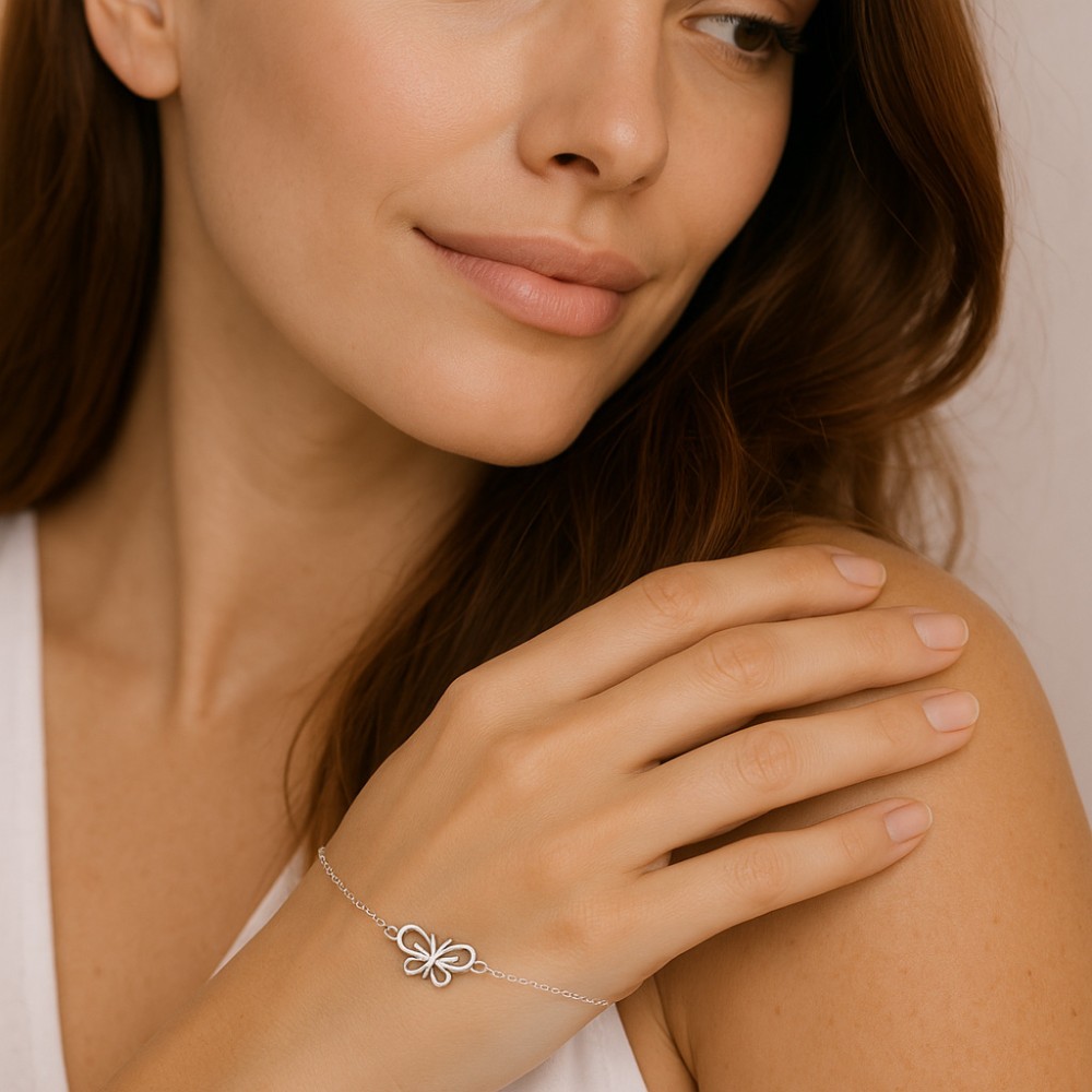Βραχιόλι Γυναικείο Senza από ασήμι 925, πεταλούδα - SSR4600SR