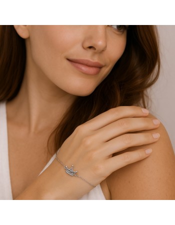 Βραχιόλι Γυναικείο Senza από ασήμι 925, κορώνα - SSR4603SR