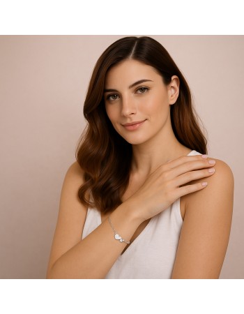 Βραχιόλι Γυναικείο Senza από ασήμι 925, πατουσάκια - SSR4604SR