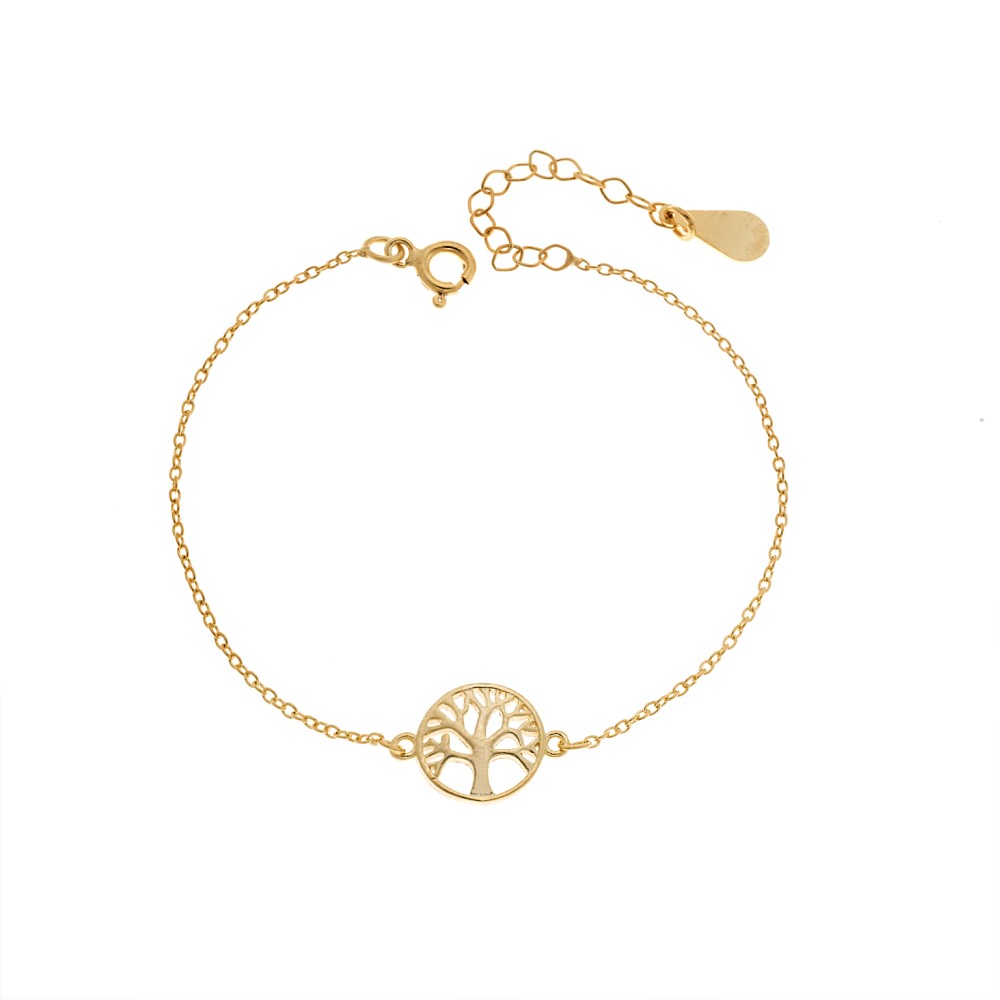 Βραχιόλι Γυναικείο Senza από επιχρυσωμένο ασήμι 925, δέντρο ζωής - SSR4607GD