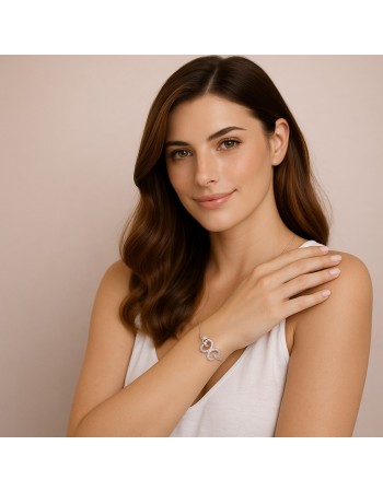 Βραχιόλι Γυναικείο Senza από ασήμι 925, πεταλούδα - SSR4611SR