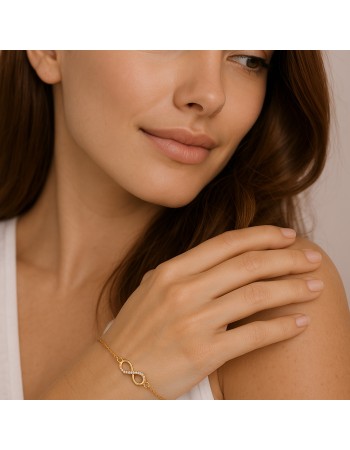 Βραχιόλι Γυναικείο Senza από επιχρυσωμένο ασήμι 925, άπειρο - SSR4612GD