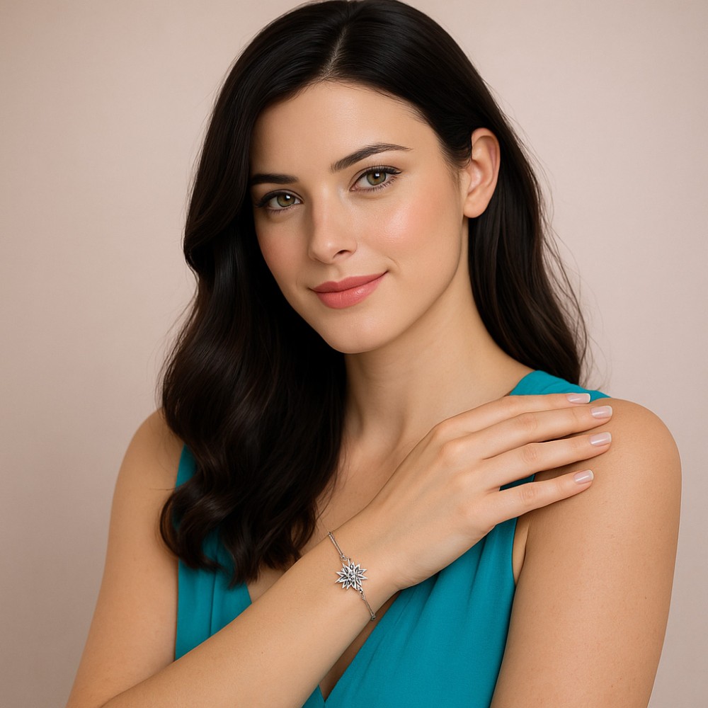 Βραχιόλι Γυναικείο Senza από ασήμι 925, ήλιος - SSR4621SR