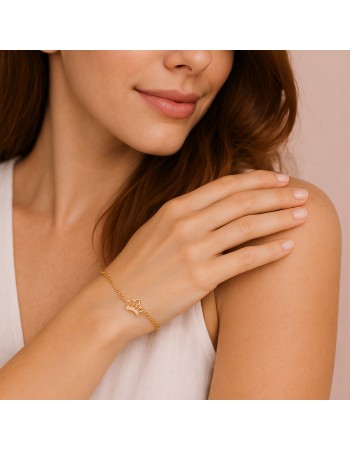 Βραχιόλι Γυναικείο Senza από επιχρυσωμένο ασήμι 925, κορώνα - SSR4630GD