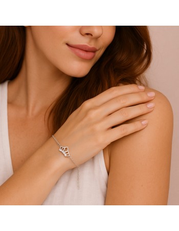 Βραχιόλι Γυναικείο Senza από ασήμι 925, κορώνα - SSR4630SR