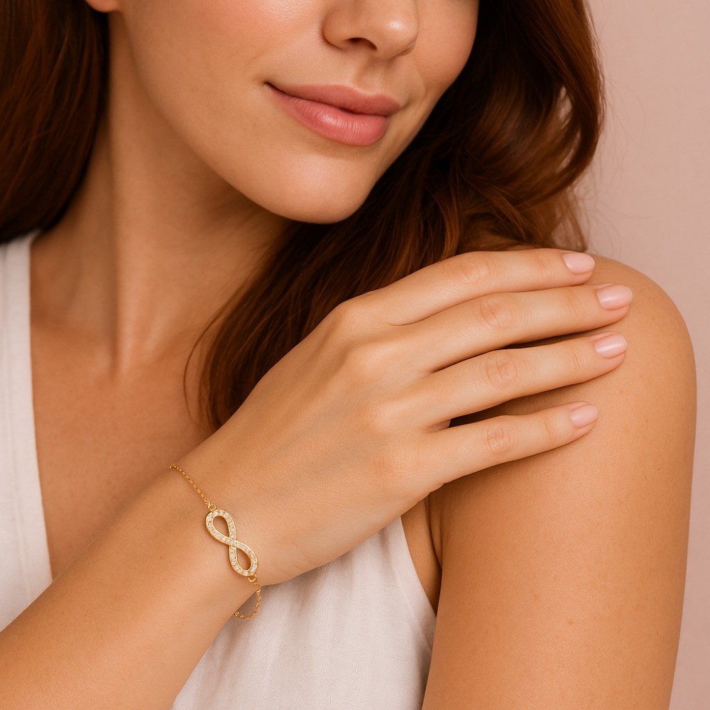 Βραχιόλι Γυναικείο Senza από επιχρυσωμένο ασήμι 925, άπειρο - SSR4632GD