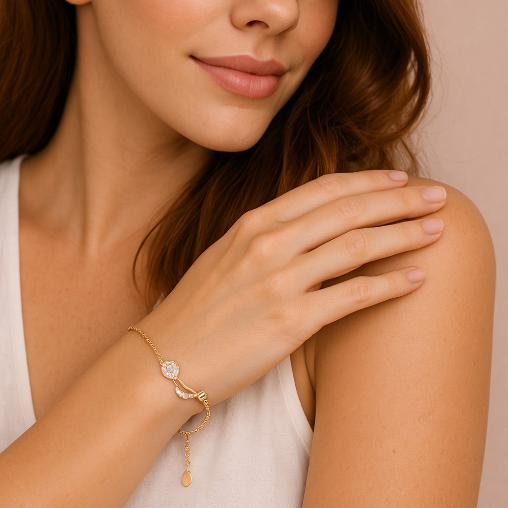 Βραχιόλι Γυναικείο Senza από επιχρυσωμένο ασήμι 925, νότα - SSR4637GD