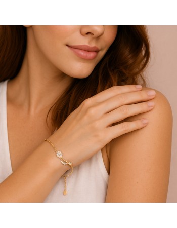 Βραχιόλι Γυναικείο Senza από επιχρυσωμένο ασήμι 925, νότα - SSR4637GD