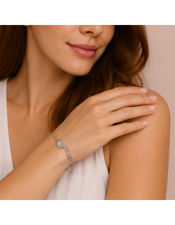 Βραχιόλι Γυναικείο Senza από ασήμι 925, νότα - SSR4637SR