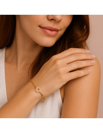 Βραχιόλι Γυναικείο Senza από επιχρυσωμένο ασήμι 925, κλειδί - SSR4642GD