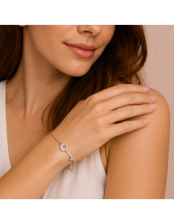 Βραχιόλι Γυναικείο Senza από ασήμι 925, κλειδί - SSR4642SR