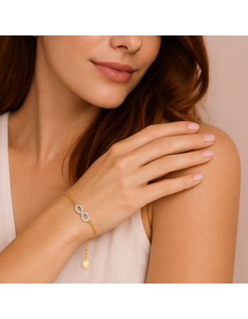 Βραχιόλι Γυναικείο Senza από επιχρυσωμένο ασήμι 925, άπειρο - SSR4643GD
