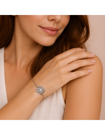 Βραχιόλι Γυναικείο Senza από ασήμι 925, ήλιος - SSR4649SR