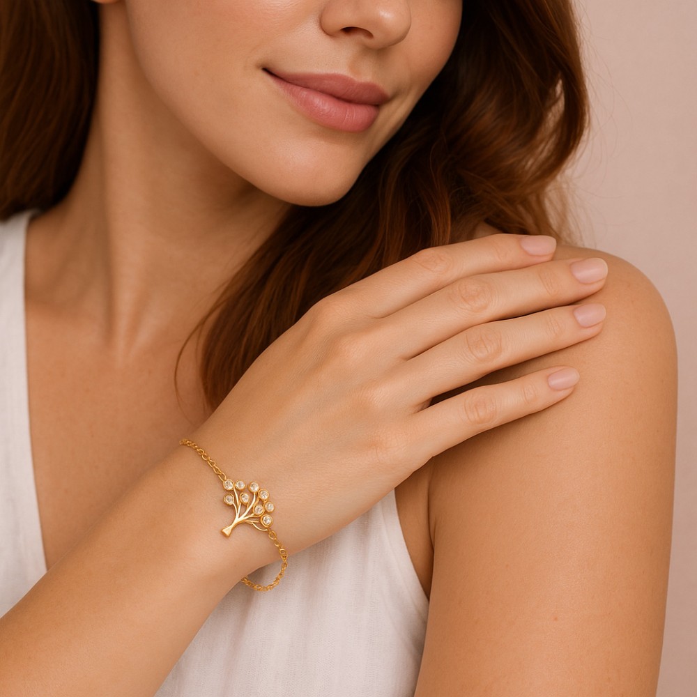 Βραχιόλι Γυναικείο Senza από επιχρυσωμένο ασήμι 925, δέντρο ζωής - SSR4651GD