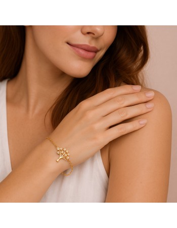 Βραχιόλι Γυναικείο Senza από επιχρυσωμένο ασήμι 925, δέντρο ζωής - SSR4651GD