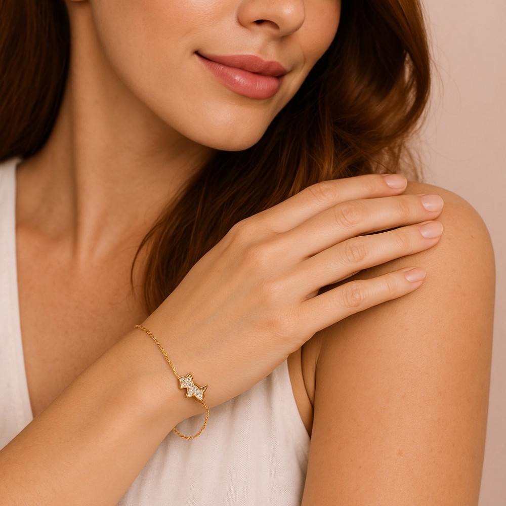 Βραχιόλι Γυναικείο Senza από επιχρυσωμένο ασήμι 925, σκυλάκι - SSR4652GD