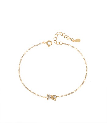 Βραχιόλι Γυναικείο Senza από επιχρυσωμένο ασήμι 925, γάτα - SSR4654GD