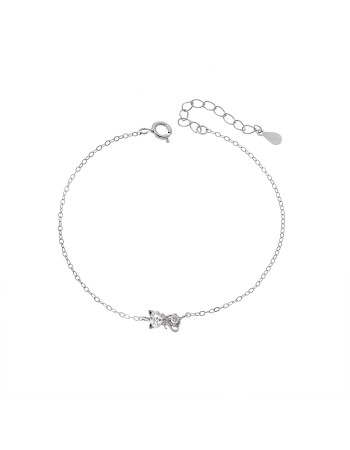 Βραχιόλι Γυναικείο Senza από ασήμι 925, γάτα - SSR4654SR