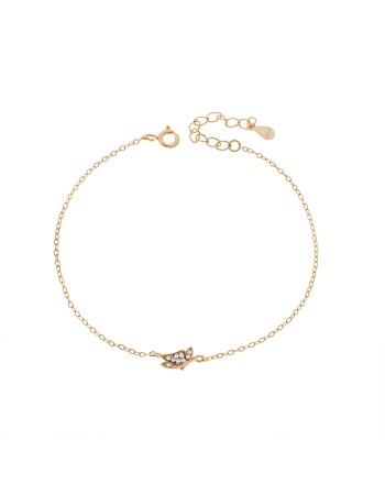 Βραχιόλι Γυναικείο Senza από επιχρυσωμένο ασήμι 925, πεταλούδα - SSR4655GD