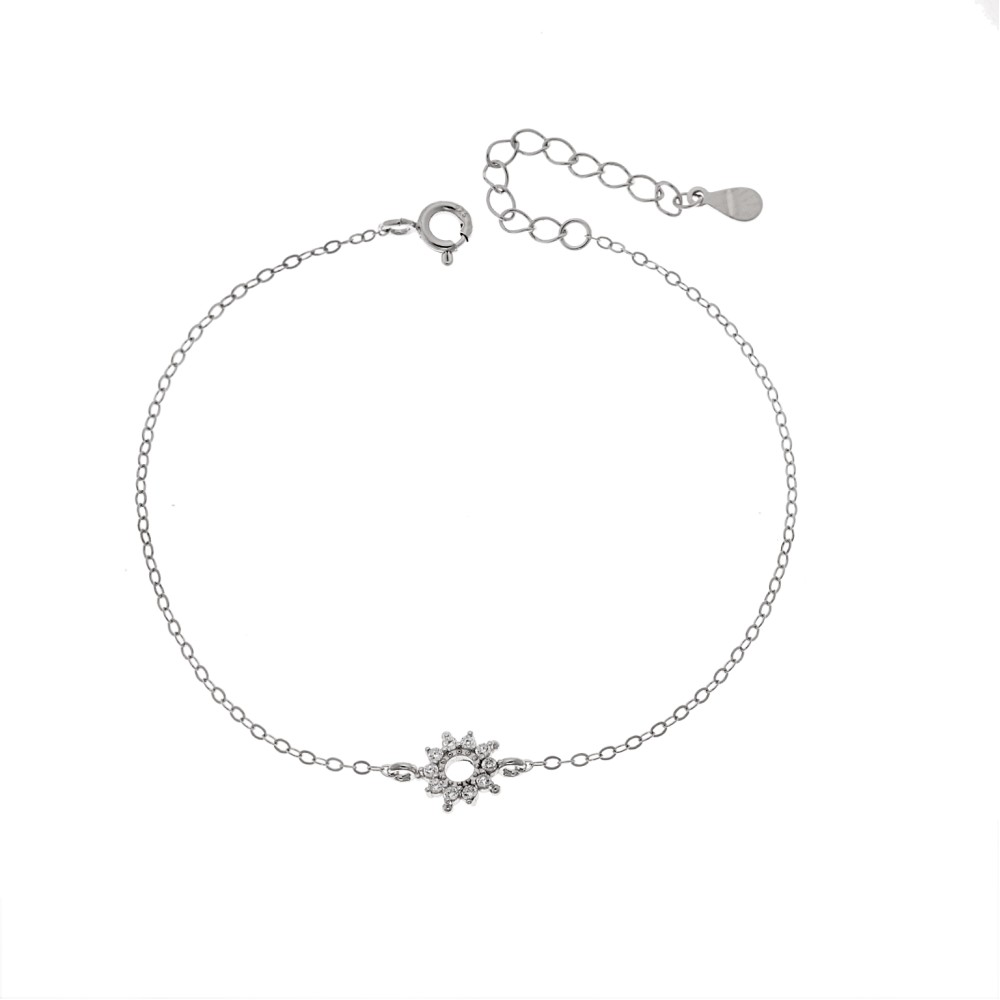 Βραχιόλι Γυναικείο Senza από ασήμι 925, λουλούδι - SSR4657SR