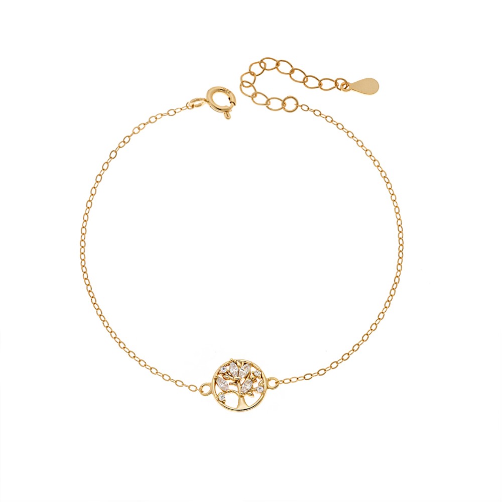 Βραχιόλι Γυναικείο Senza από επιχρυσωμένο ασήμι 925, δέντρο ζωής - SSR4658GD