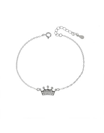 Βραχιόλι Γυναικείο Senza από ασήμι 925, κορώνα - SSR4659SR