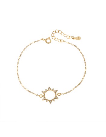 Βραχιόλι Γυναικείο Senza από επιχρυσωμένο ασήμι 925, ήλιος - SSR4660GD