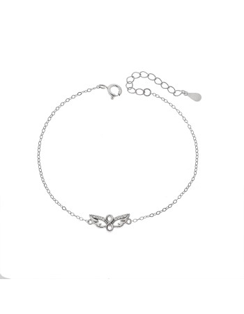 Βραχιόλι Γυναικείο Senza από ασήμι 925, φτερά αγγέλου με άπειρο - SSR4661SR