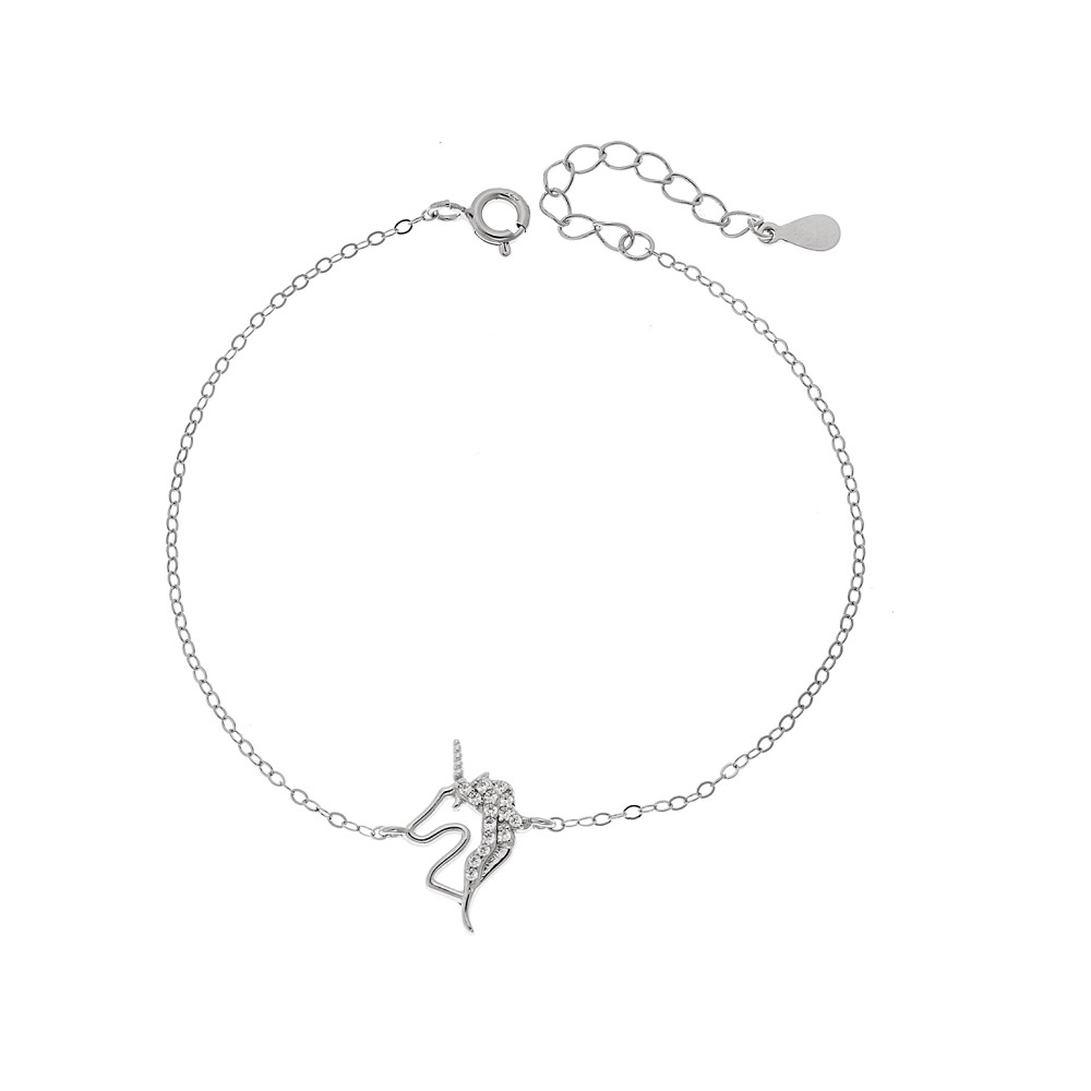 Βραχιόλι Γυναικείο Senza από ασήμι 925, μονόκερος - SSR4664SR