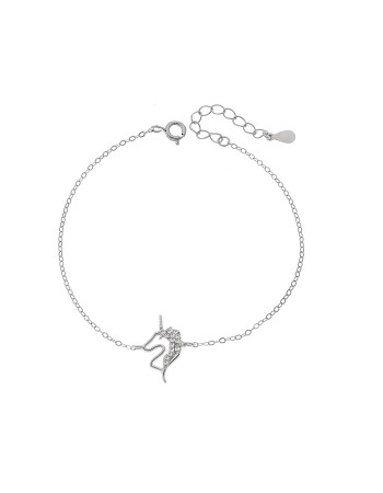 Βραχιόλι Γυναικείο Senza από ασήμι 925, μονόκερος - SSR4664SR