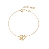 Βραχιόλι Γυναικείο Senza από επιχρυσωμένο ασήμι 925, καρδιά με κλειδί του σολ - SSR4666GD