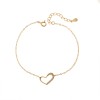 Βραχιόλι Γυναικείο Senza από επιχρυσωμένο ασήμι 925, καρδιά περίγραμμα - SSR4667GD