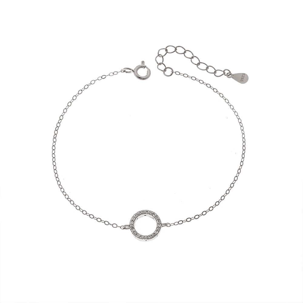Βραχιόλι Γυναικείο Senza από ασήμι 925, κύκλος περίγραμμα - SSR4672SR