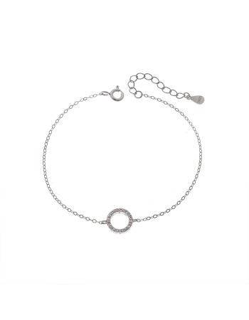 Βραχιόλι Γυναικείο Senza από ασήμι 925, κύκλος περίγραμμα - SSR4672SR
