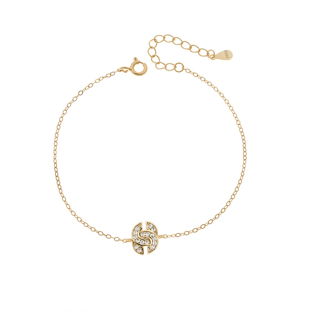 Βραχιόλι Γυναικείο Senza από επιχρυσωμένο ασήμι 925, "Chanel" - SSR4673GD