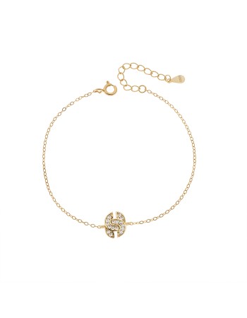 Βραχιόλι Γυναικείο Senza από επιχρυσωμένο ασήμι 925, "Chanel" - SSR4673GD