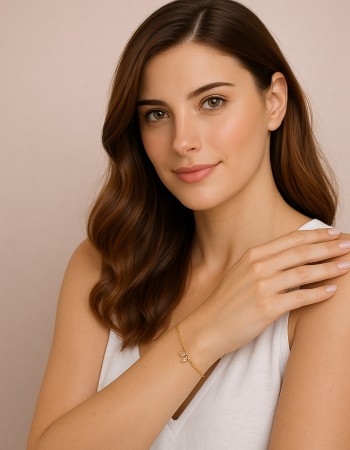 Βραχιόλι Γυναικείο Senza από επιχρυσωμένο ασήμι 925, σταυρουδάκι - SSR4674GD