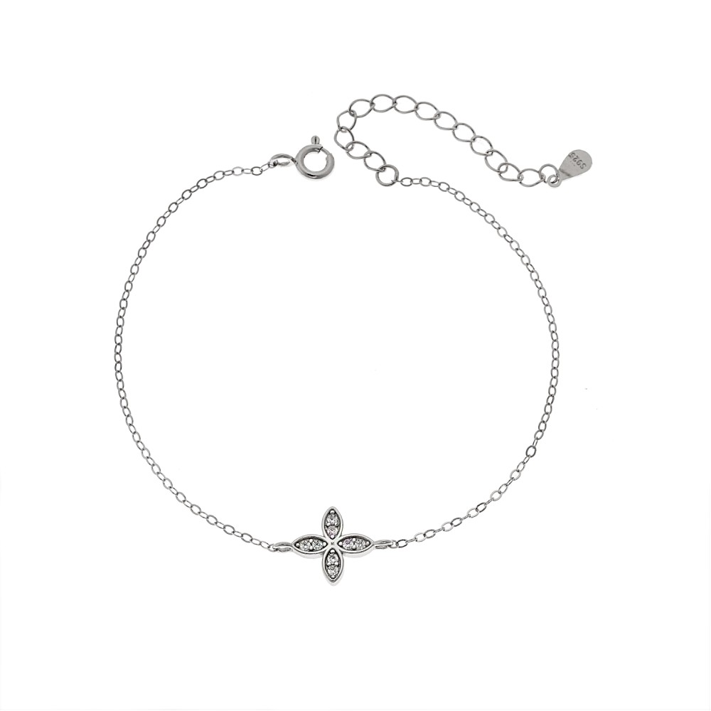 Βραχιόλι Γυναικείο Senza από ασήμι 925, σταυρουδάκι - SSR4674SR
