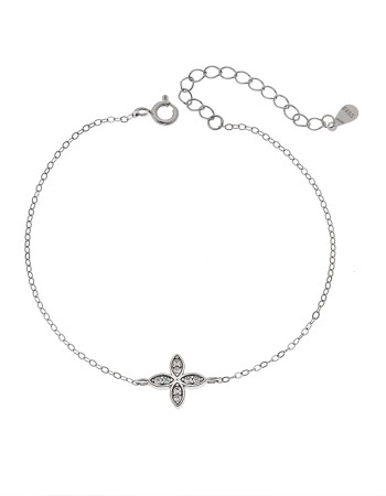 Βραχιόλι Γυναικείο Senza από ασήμι 925, σταυρουδάκι - SSR4674SR
