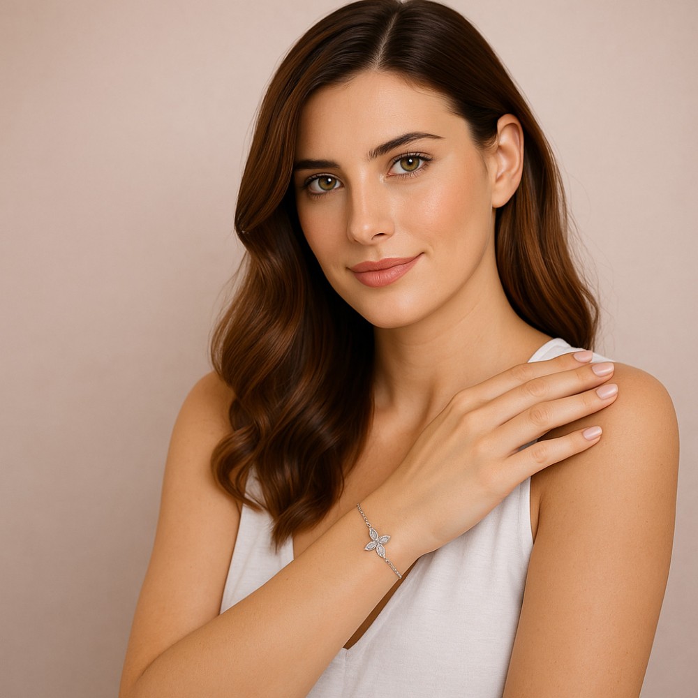 Βραχιόλι Γυναικείο Senza από ασήμι 925, σταυρουδάκι - SSR4674SR