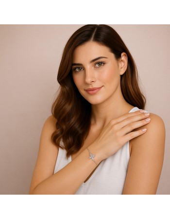 Βραχιόλι Γυναικείο Senza από ασήμι 925, σταυρουδάκι - SSR4674SR