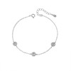 Βραχιόλι Γυναικείο Senza από ασήμι 925, τρεις πέτρες - SSR4678SR