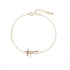 Βραχιόλι Γυναικείο Senza από επιχρυσωμένο ασήμι 925, διπλός σταυρός - SSR4679GPE