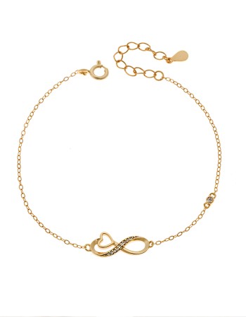 Βραχιόλι Γυναικείο Senza από επχρυσωμένο ασήμι 925, οβάλ περίγραμμα με πεταλούδα - SSR4683GD
