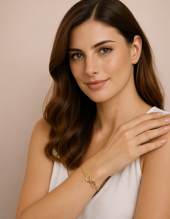 Βραχιόλι Γυναικείο Senza από επχρυσωμένο ασήμι 925, οβάλ περίγραμμα με πεταλούδα - SSR4683GF