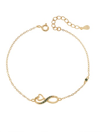 Βραχιόλι Γυναικείο Senza από επχρυσωμένο ασήμι 925, οβάλ περίγραμμα με πεταλούδα - SSR4683GGN