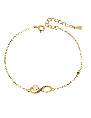 Βραχιόλι Γυναικείο Senza από επχρυσωμένο ασήμι 925, οβάλ περίγραμμα με πεταλούδα - SSR4683GLB