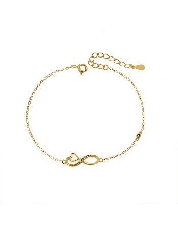 Βραχιόλι Γυναικείο Senza από επχρυσωμένο ασήμι 925, οβάλ περίγραμμα με πεταλούδα - SSR4683GLB