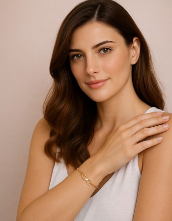 Βραχιόλι Γυναικείο Senza από επχρυσωμένο ασήμι 925, οβάλ περίγραμμα με πεταλούδα - SSR4683GLB