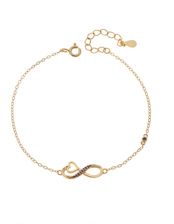 Βραχιόλι Γυναικείο Senza από επχρυσωμένο ασήμι 925, οβάλ περίγραμμα με πεταλούδα - SSR4683GPE